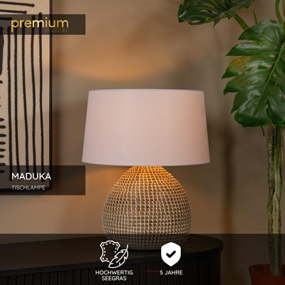 Lucide MADUKA - Tischlampe - Ø 45 cm - 1xE27 - Natürlich | Premium